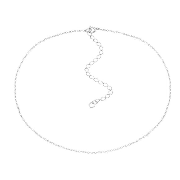 Sterling Silver Simple Choker Chain 15 inches - Picture 1 of 10